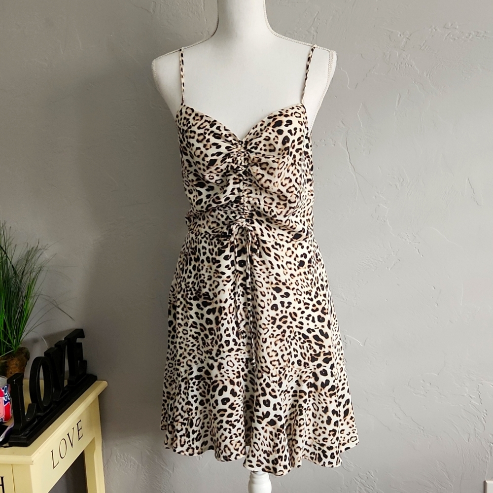 ROW A Animal Print Strap Dress L